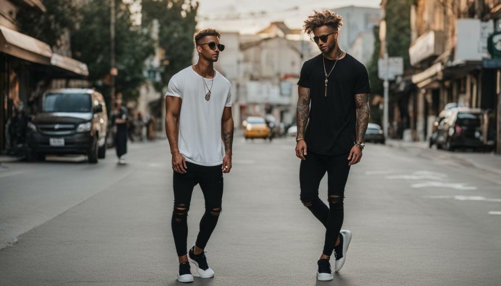 Fashionable Men's Leggings Shorts Combo