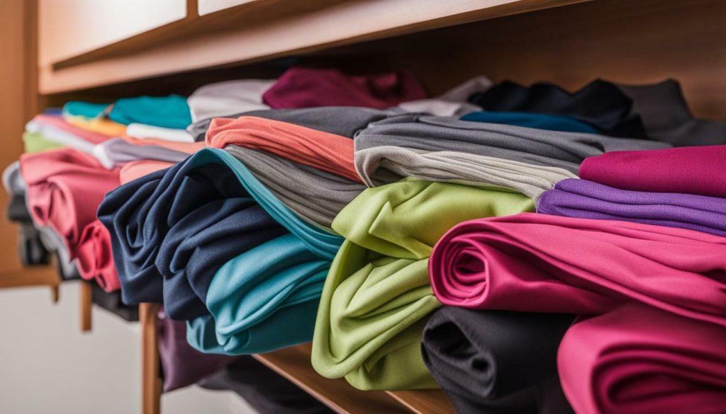 organizing yoga pants