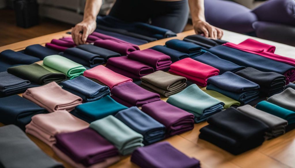 yoga pants organization hacks