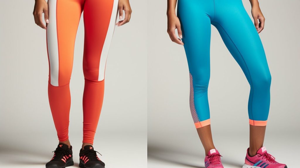 Sporty style leggings and crew socks