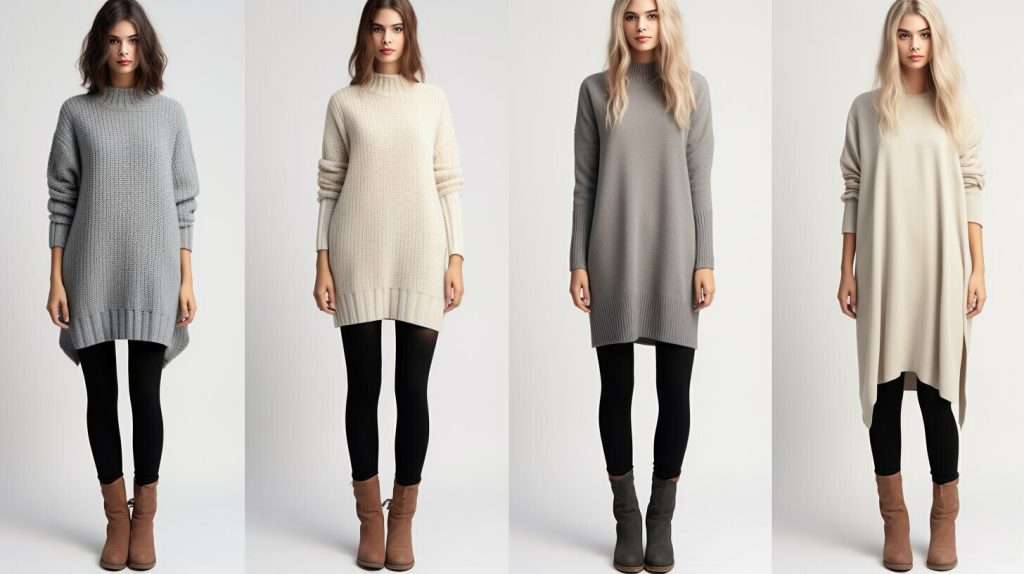 Sweater Dress and Leggings Outfit