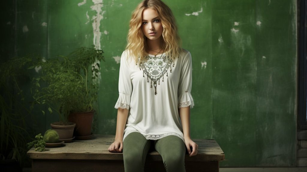 best tops for green leggings