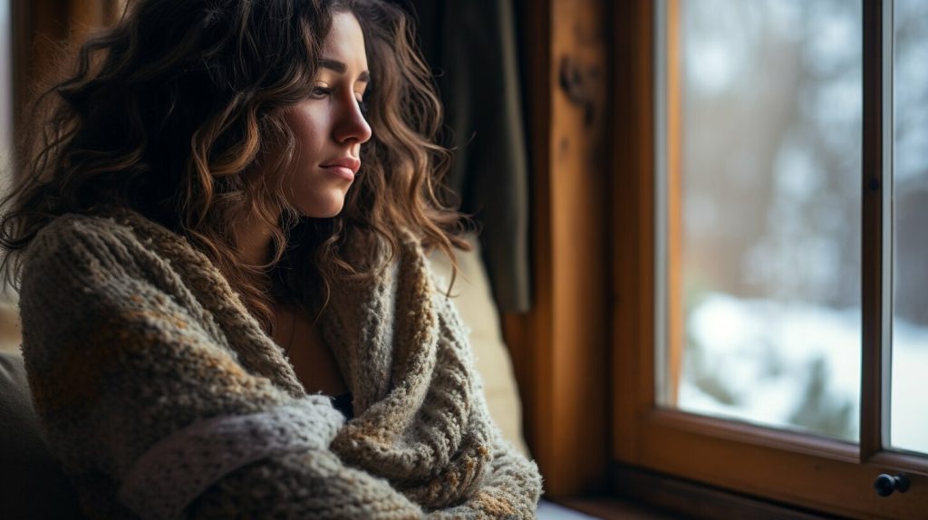 brown leggings and sweater