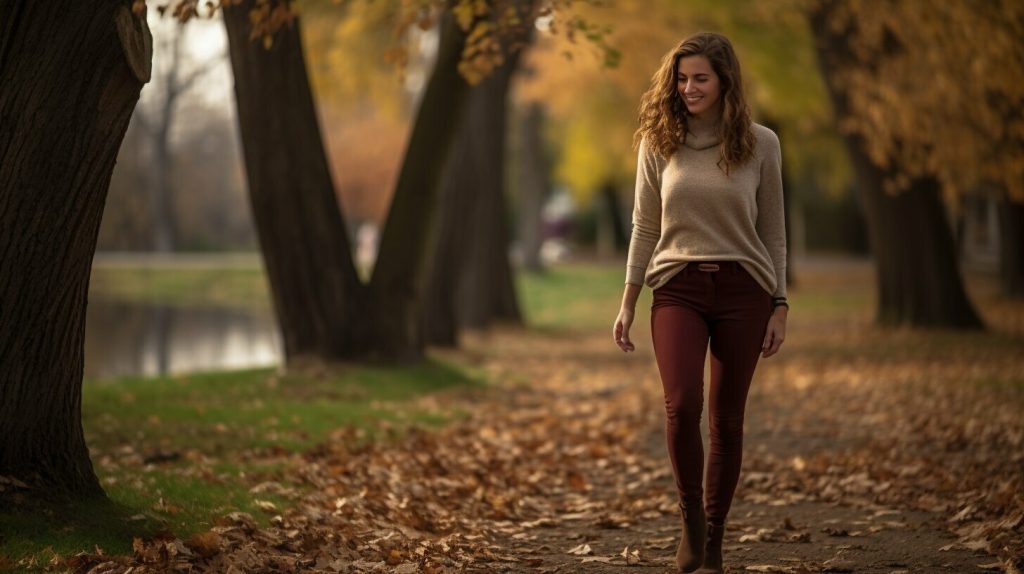 outfit with brown leggings