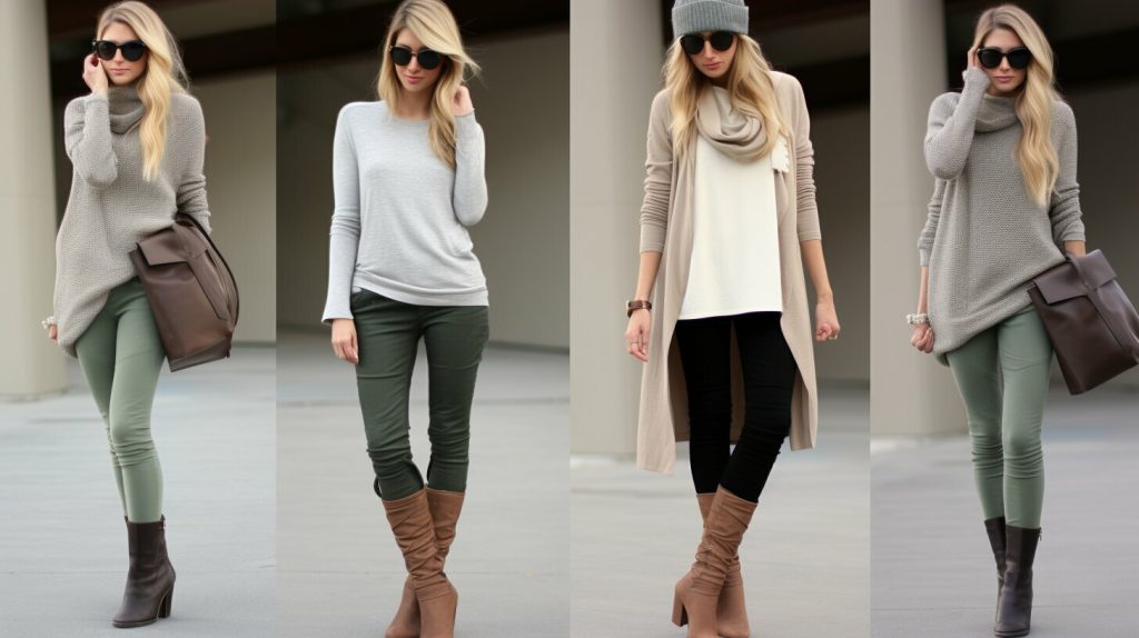 trendy outfits with flared leggings